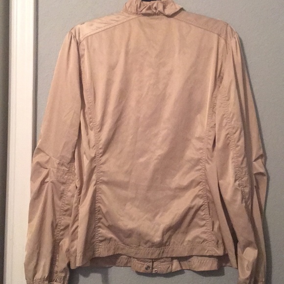 WHBM Zip + Button Jacket with Ruffled Collar - Picture 3 of 12